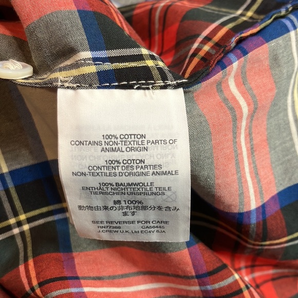 J Crew contrast plaid button down shirt - Picture 6 of 9